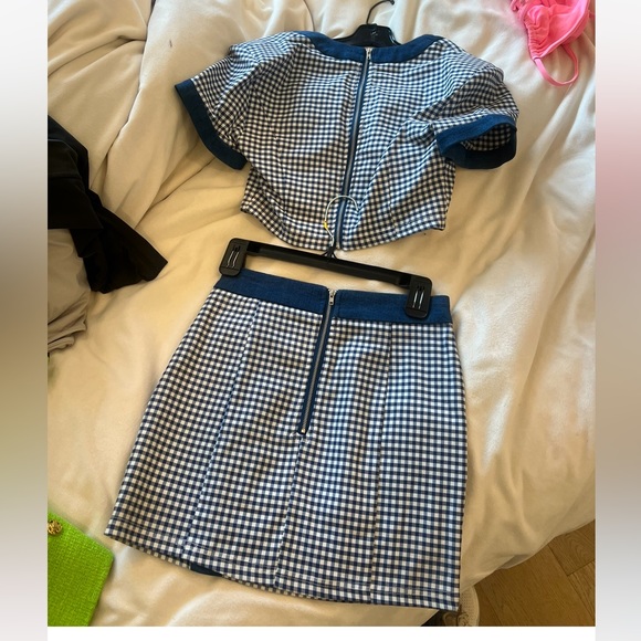CAPSULE Size S Blue and White Plaid Mini Set - Picture 5 of 9